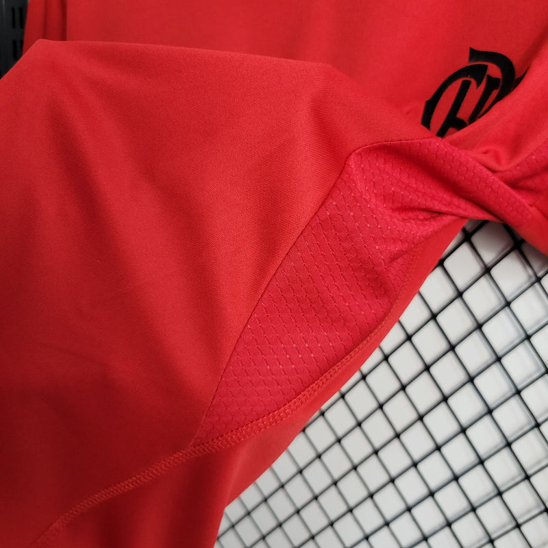 CAMISA FEMININA DO FLAMENGO 23/24 VERMELHO TREINO - VELOP SPORTS