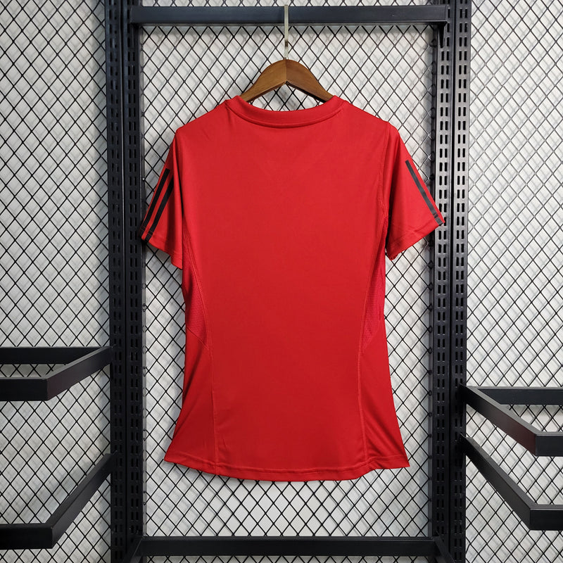 CAMISA FEMININA DO FLAMENGO 23/24 VERMELHO TREINO - VELOP SPORTS
