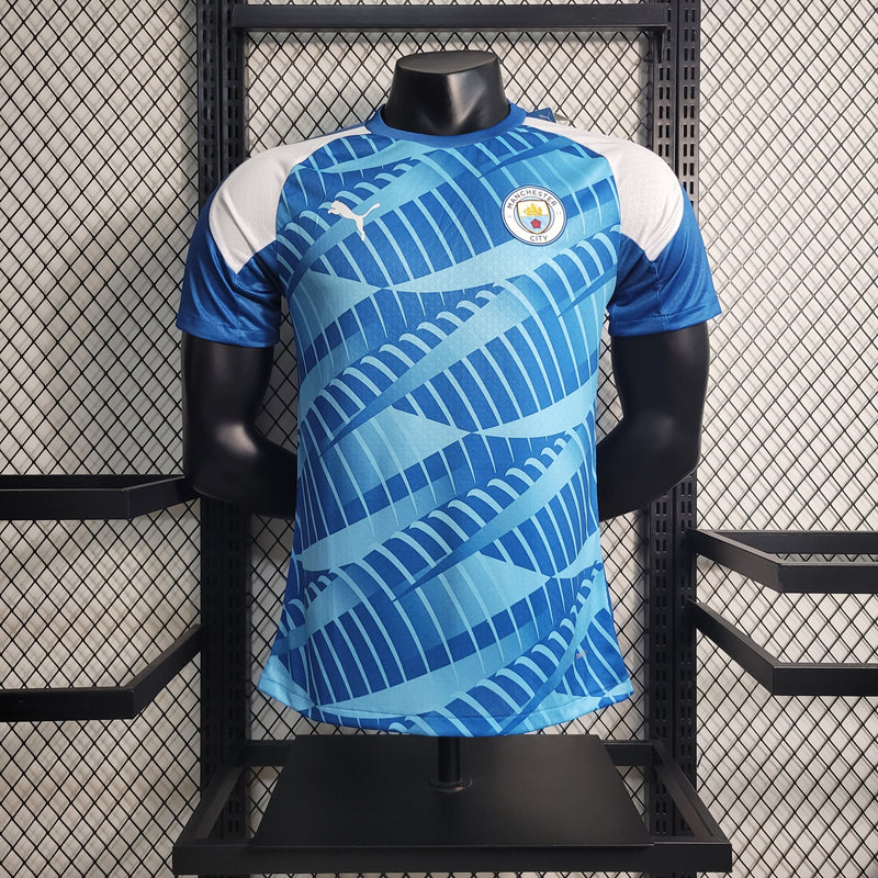 CAMISA VERSÃO PLAYER DO MANCHESTER CITY 23/24 AZUL TREINO - VELOP SPORTS
