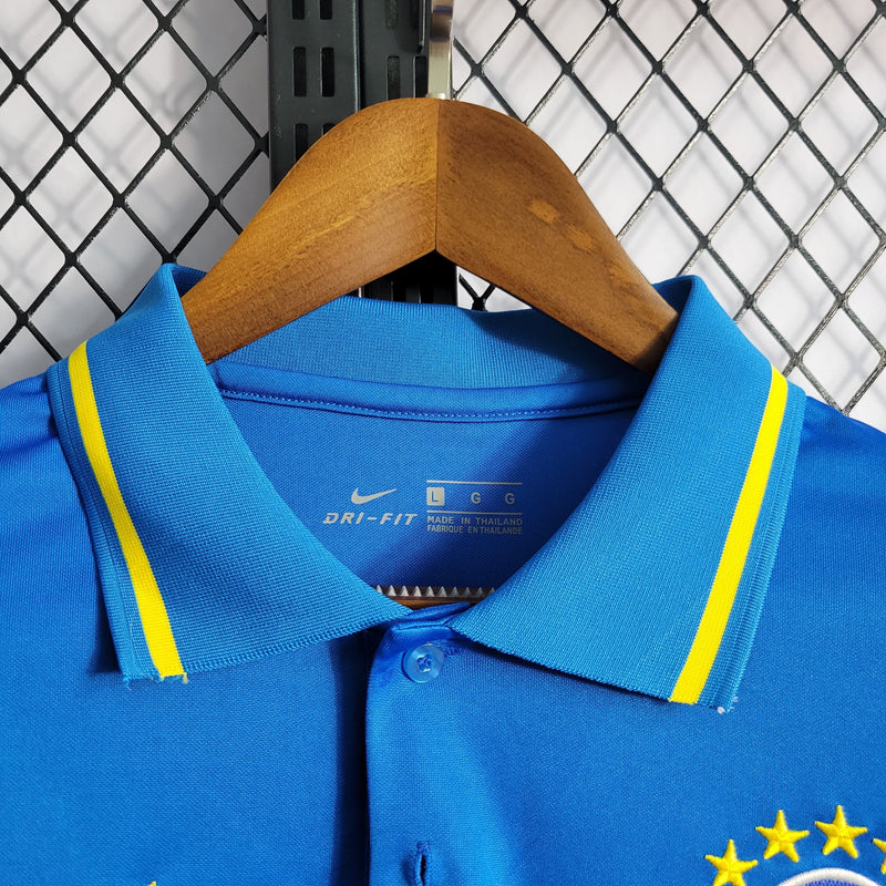 CAMISA DA SELEÇÃO DO BRASIL 22/23 POLO AZUL CLARO - VELOP SPORTS