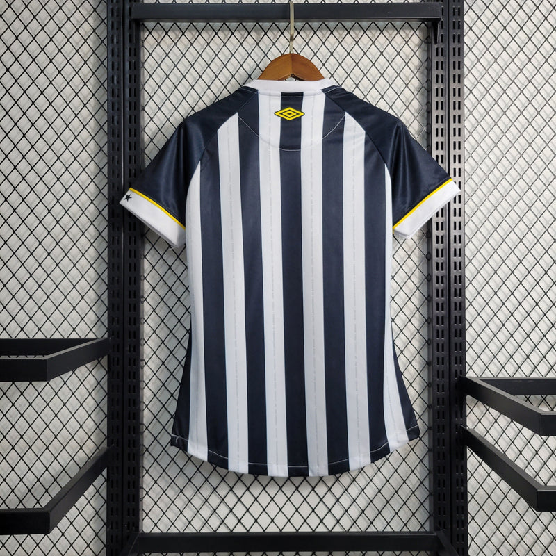 CAMISA FEMININA DO SANTOS 23/24 PRETO E BRANCO - VELOP SPORTS