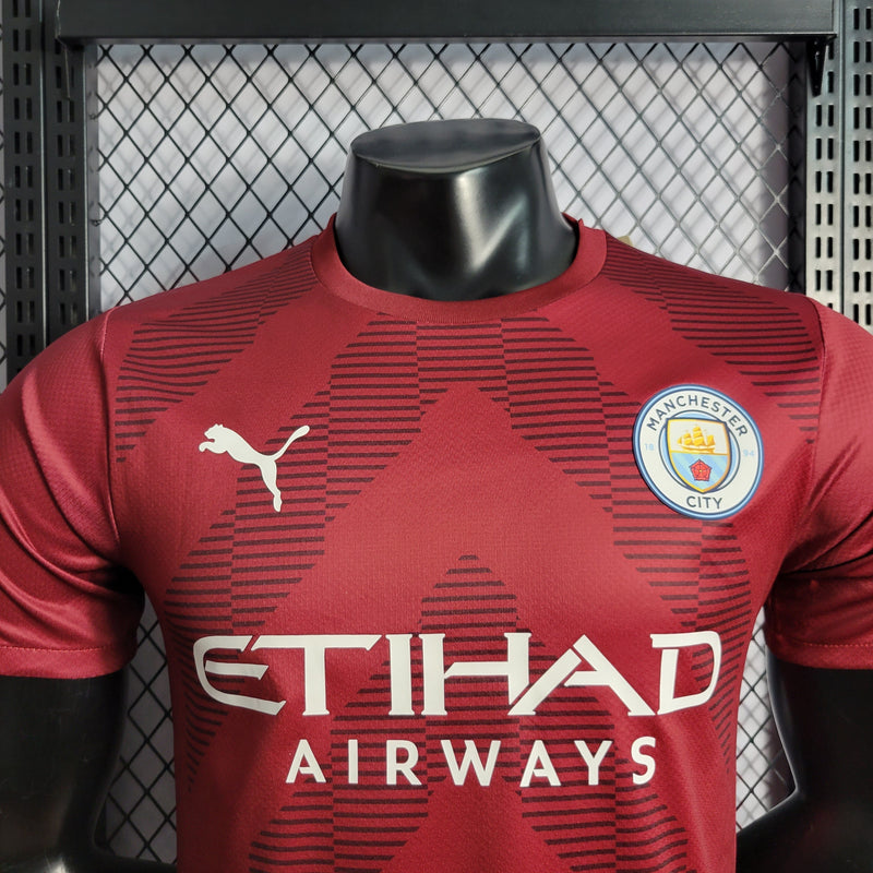 CAMISA VERSÃO PLAYER DO MANCHESTER CITY 23/24 RED GOLEIRO - VELOP SPORTS