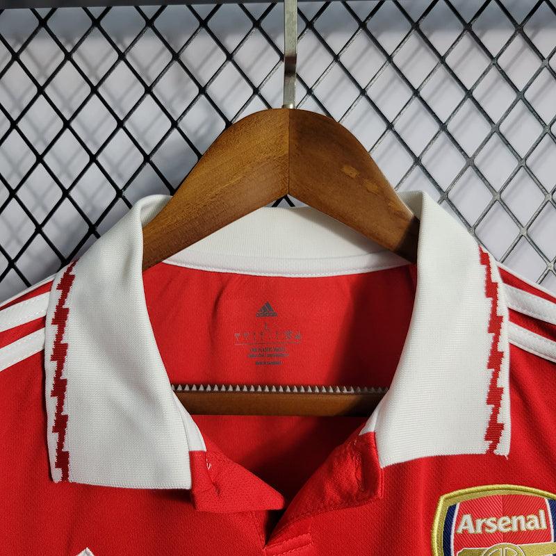 CAMISA MANGA LONGA DO ARSENAL 23/24 VERMELHO E BRANCO - VELOP SPORTS