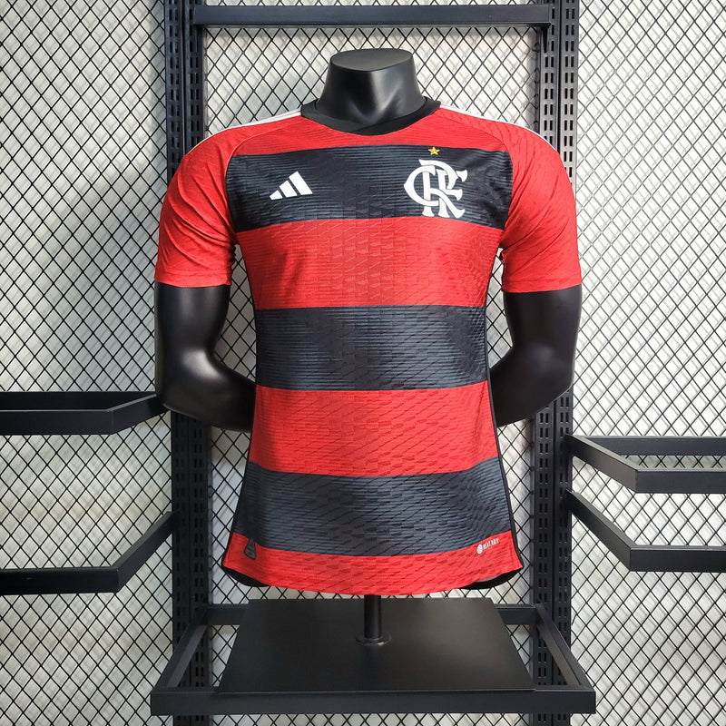 CAMISA VERSÃO PLAYER DO FLAMENGO 23/24 VERMELHO - VELOP SPORTS