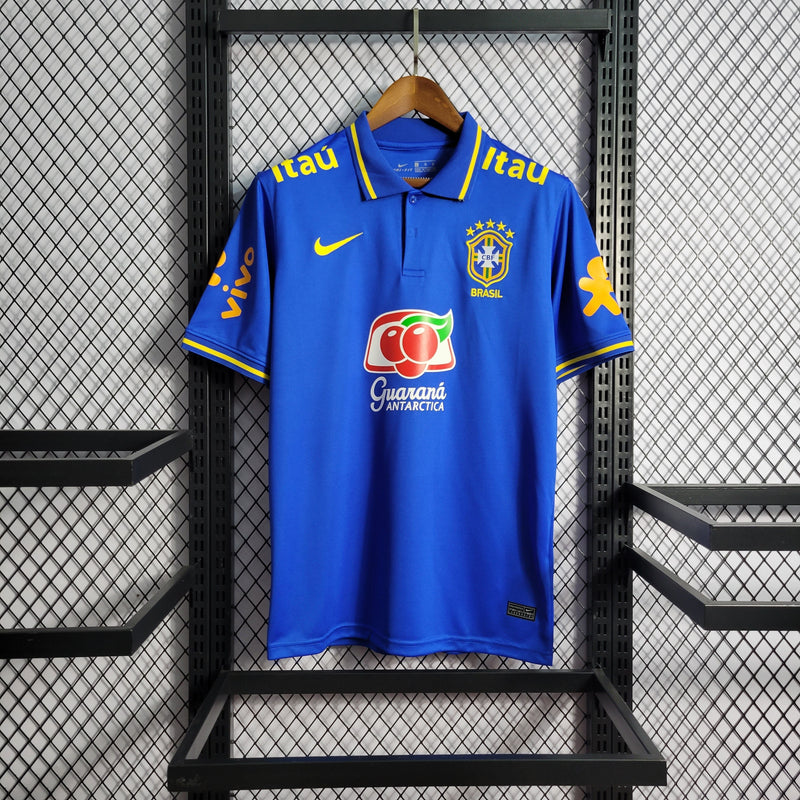 CAMISA DA SELEÇÃO DO BRASIL 22/23 POLO AZUL ESCURO - VELOP SPORTS