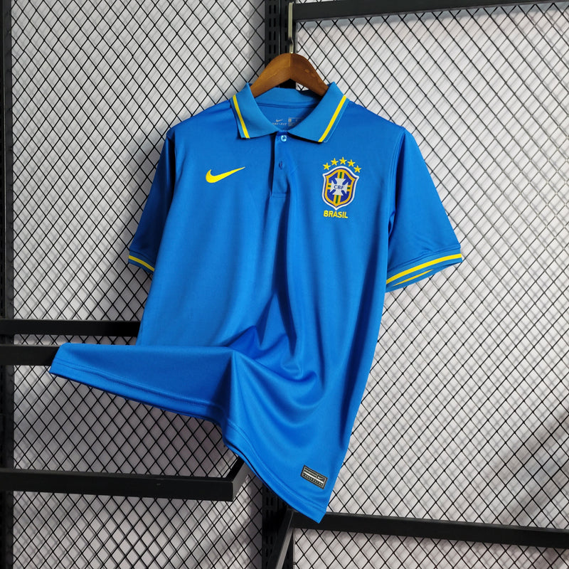CAMISA DA SELEÇÃO DO BRASIL 22/23 POLO AZUL CLARO - VELOP SPORTS