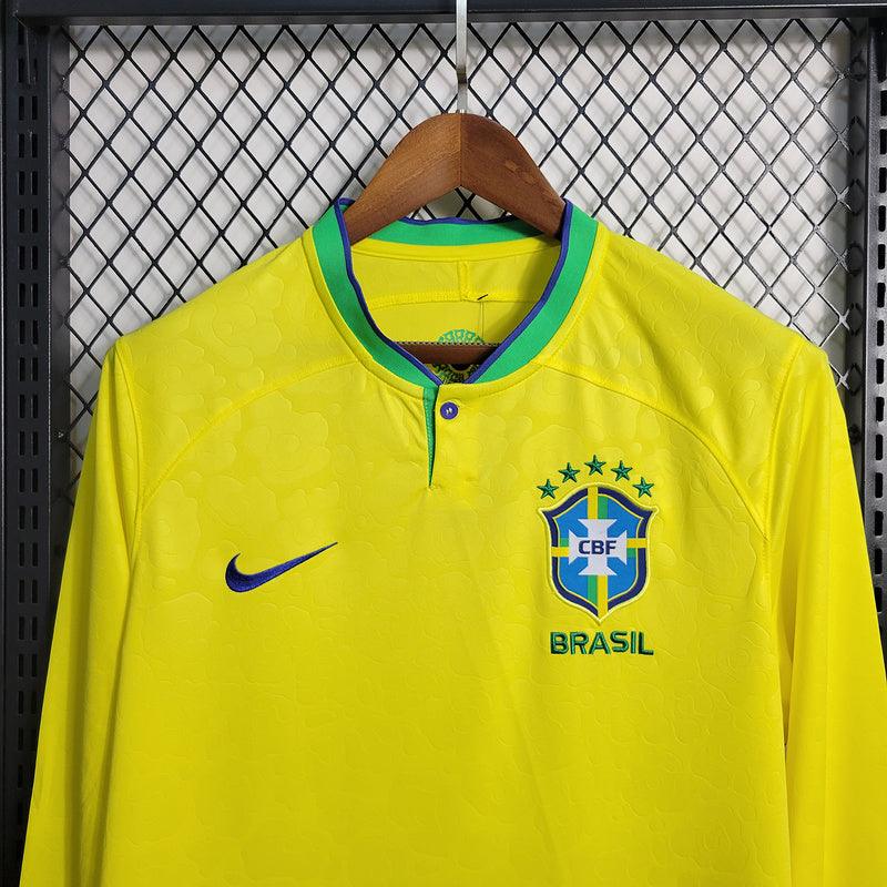 CAMISA MANGA LONGA DO BRASIL 23/24 AMARELO - VELOP SPORTS