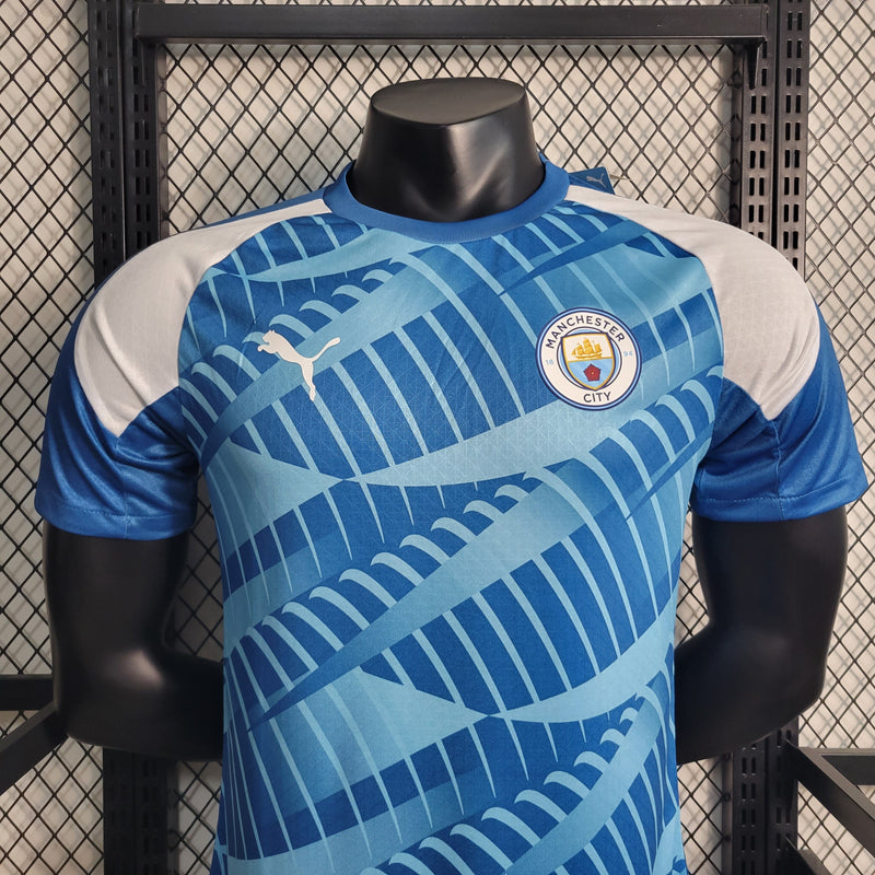 CAMISA VERSÃO PLAYER DO MANCHESTER CITY 23/24 AZUL TREINO - VELOP SPORTS