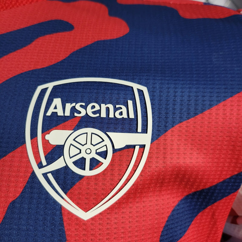 CAMISA VERSÃO PLAYER DO ARSENAL 23/24 RED BLUE - VELOP SPORTS