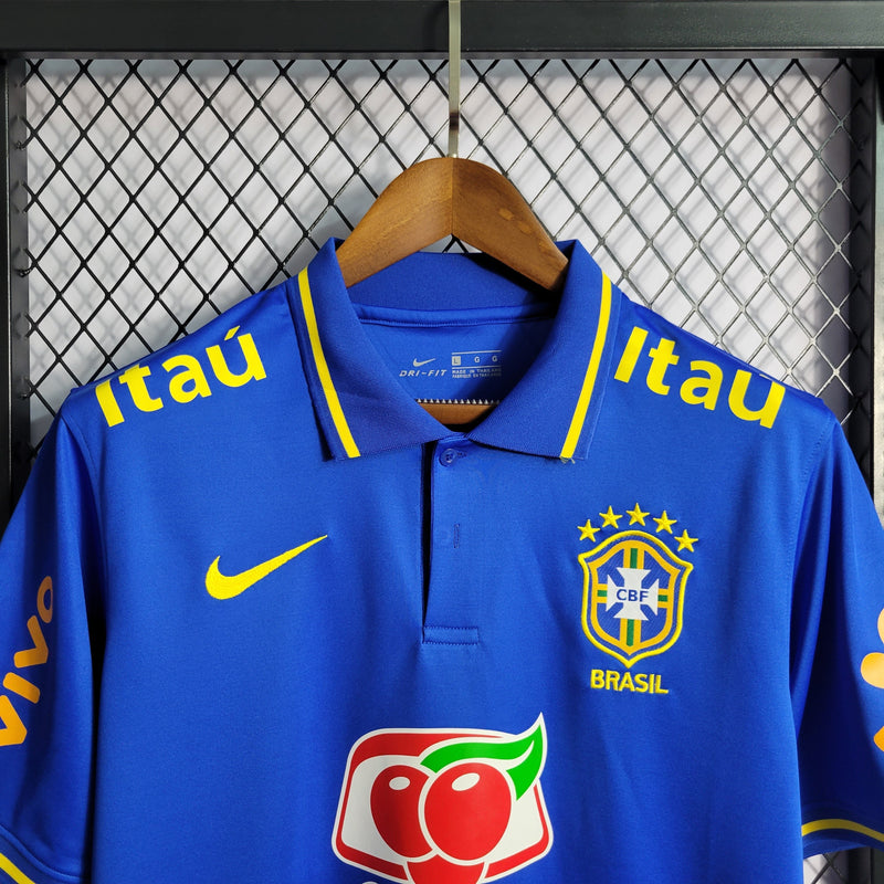 CAMISA DA SELEÇÃO DO BRASIL 22/23 POLO AZUL ESCURO - VELOP SPORTS