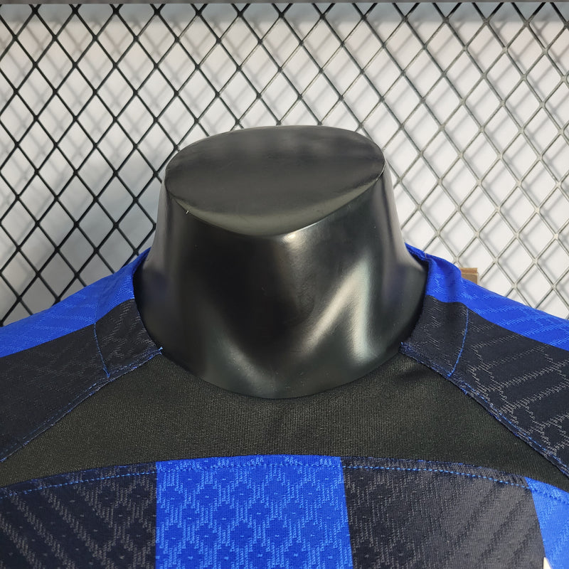 CAMISA VERSÃO PLAYER DO INTER DE MILÃO 22/23 AZUL E PRETO - VELOP SPORTS