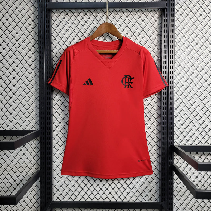CAMISA FEMININA DO FLAMENGO 23/24 VERMELHO TREINO - VELOP SPORTS