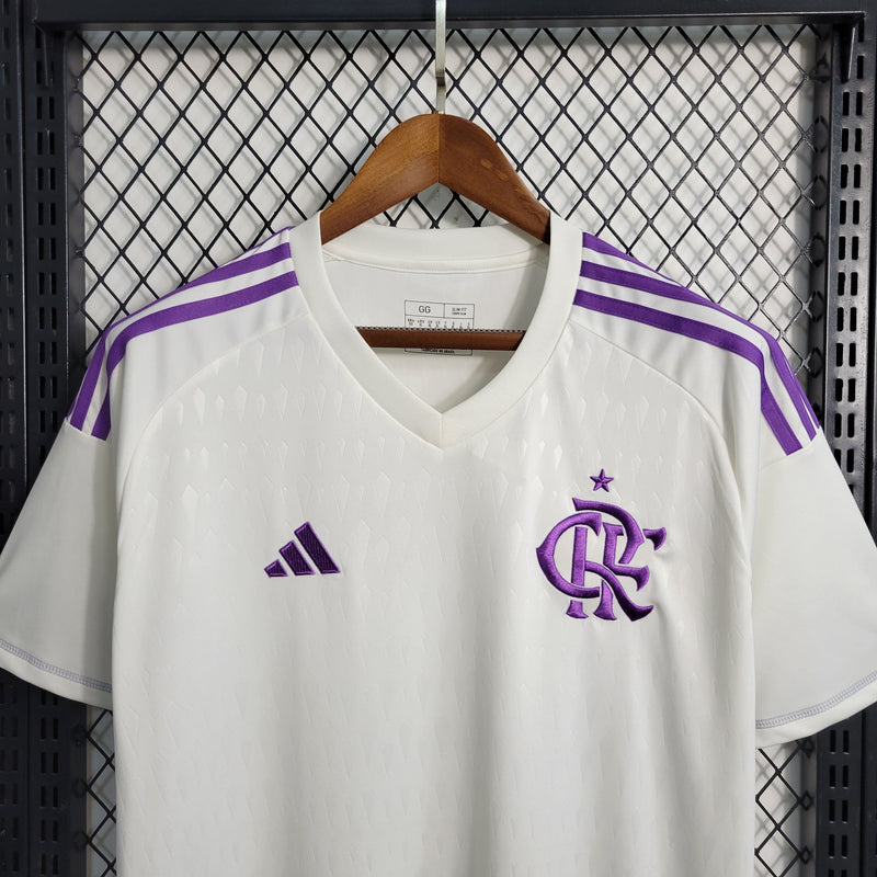 CAMISA DO FLAMENGO 23/24 BRANCO E ROXO - VELOP SPORTS