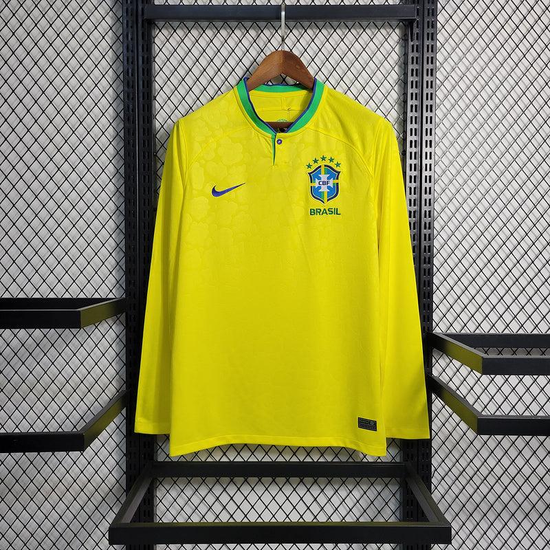 CAMISA MANGA LONGA DO BRASIL 23/24 AMARELO - VELOP SPORTS