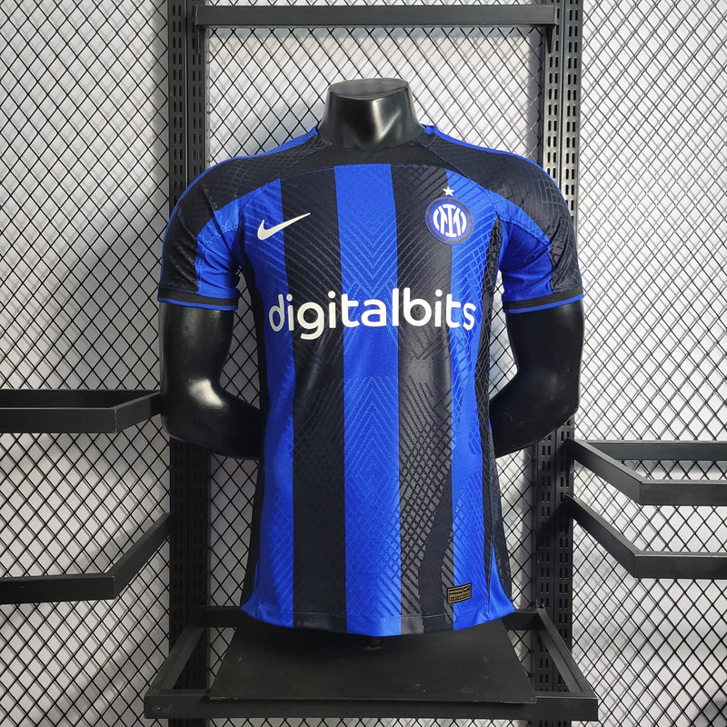 CAMISA VERSÃO PLAYER DO INTER DE MILÃO 22/23 AZUL E PRETO - VELOP SPORTS