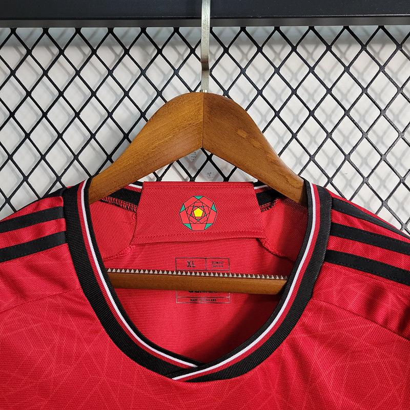 CAMISA MANGA LONGA DO MANCHESTER UNITED 23/24 VERMELHO - VELOP SPORTS