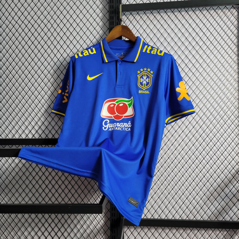 CAMISA DA SELEÇÃO DO BRASIL 22/23 POLO AZUL ESCURO - VELOP SPORTS