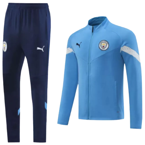 Agasalho de Viagem Manchester City - Masculino - Azul Claro - VELOP SPORTS