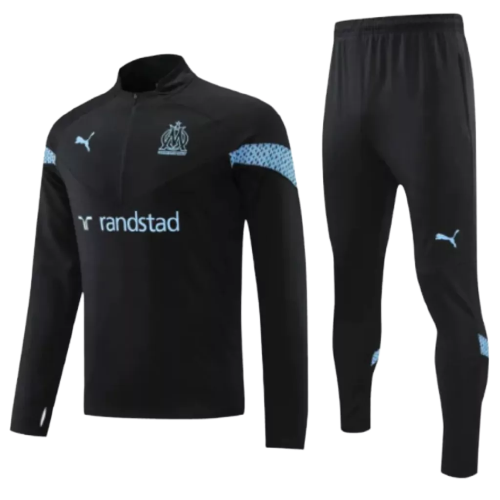 Conjunto de Treino Olympique de Marseille - Masculino - Preto - VELOP SPORTS