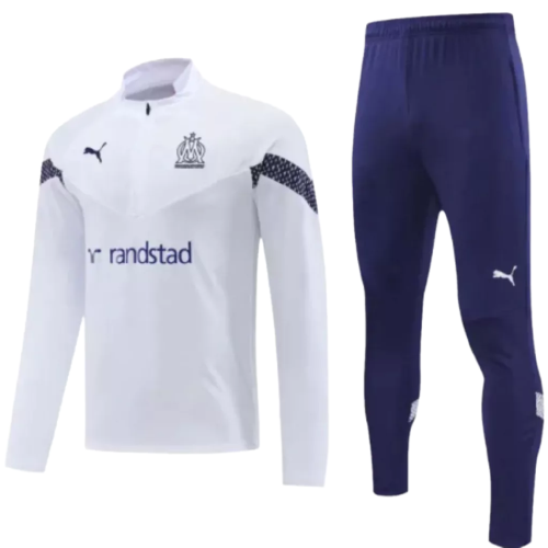 Conjunto de Treino Olympique de Marseille - Masculino - Branco - VELOP SPORTS